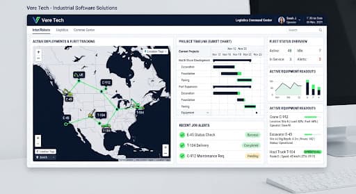 Veredyno Technologies logistics command dashboard